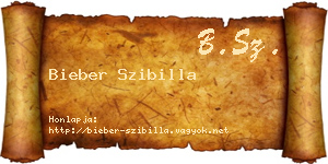 Bieber Szibilla névjegykártya